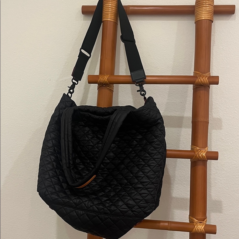 MZ Wallace Black Quilted Deluxe Large Tote